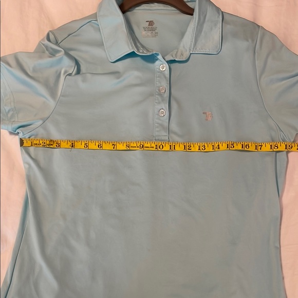 Women's Light Blue Golf  Shirt XL - Picture 3 of 5